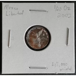 2002 1/20 Oz Mexican Libertad Silver Bullion Coin