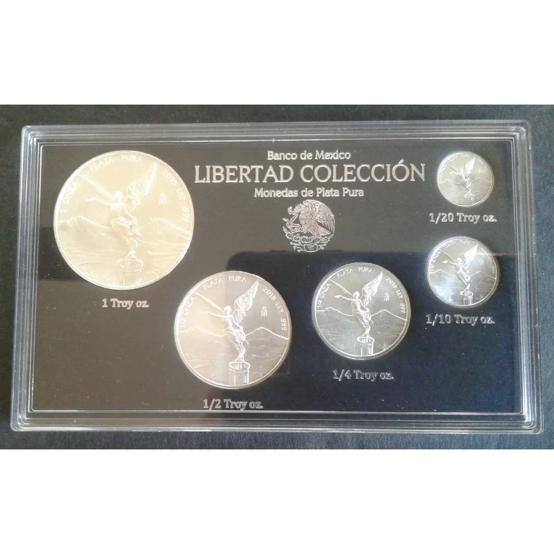 1/4 1/10 1/20 oz 4-Coin Set BU Fractional .999 Silver Mexico 2015 Libertad 1/2 