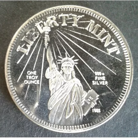 1985 1 Oz Liberty Mint Statue of Liberty Obverse