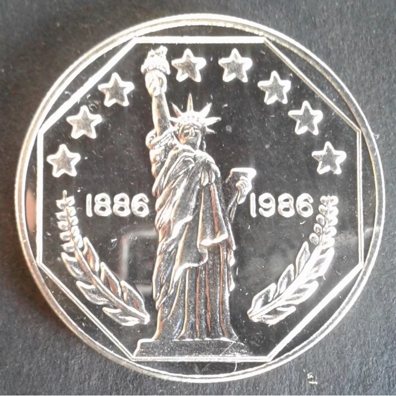 1986 1 Oz Reliable Corp Statue of Liberty Obverse 1986 1 Oz Reliable Corp Statue of Liberty Obverse