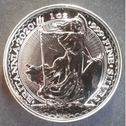 2020 1 Oz Great Britain Britannia Silver Bullion Coin