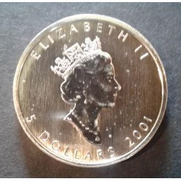 2001 1 Oz Canada Maple Leaf Obverse 2001 1 Oz Canada Maple Leaf Obverse