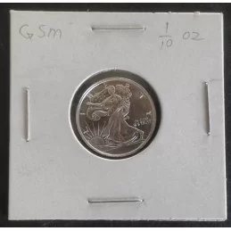 1/10 Oz Golden State Mint Walking Liberty Silver Round