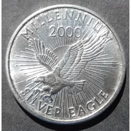 2000 1 Oz Sunshine Mint Silver Eagle Obverse