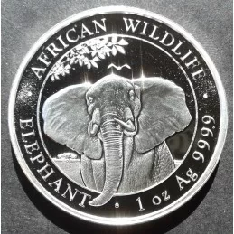 2021 1 Oz Somali Elephant Obverse