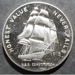 1985 1 Oz Liberty Mint USS Constitution Obverse