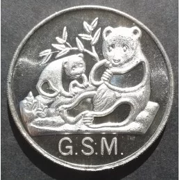 1 Oz Golden State Mint Panda Silver Round