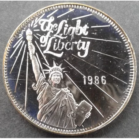 1986 1 Oz Liberty Mint Light of Liberty Obverse