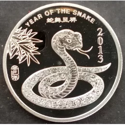 2013 1/2 Oz APMEX Lunar [Snake] Silver Round