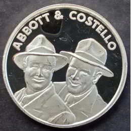 1 Oz AMC Screen Stars Abbott and Costello Obverse
