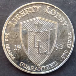 1993 1/2 Oz Liberty Lobby Andrew Jackson Reverse 1993 1/2 Oz Liberty Lobby Andrew Jackson Reverse
