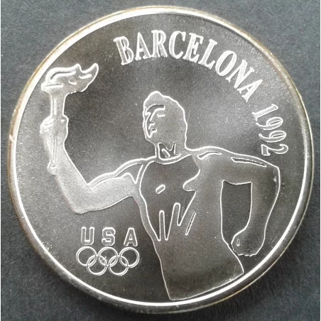 1992 1 Oz Liberty Mint Mopar Olympics Obverse