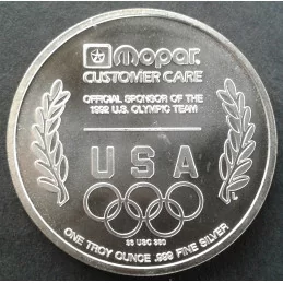 1992 1 Oz Liberty Mint Mopar Olympics Reverse 1992 1 Oz Liberty Mint Mopar Olympics Reverse