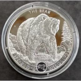 2022 1 Oz Congo DR Wildlife Bear Silver Bullion Coin