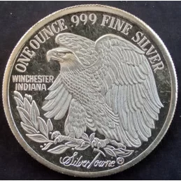1986 1 Oz SilverTowne HWI 40th Anniversary Reverse 1986 1 Oz SilverTowne HWI 40th Anniversary Reverse