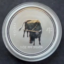2009 1 Oz Australian Lunar Series 1 [Ox] Silver Bullion Coin