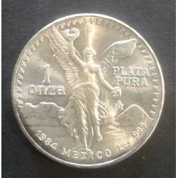 1984 1 Oz Mexican Libertad Type 2 Silver Bullion Coin