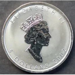 2002 1 Oz Canada Maple Leaf Horse Privy Obverse 2002 1 Oz Canada Maple Leaf Horse Privy Obverse