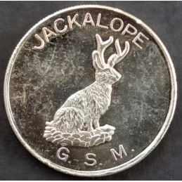 1 Oz Golden State Mint Jackalope Trade Silver Round