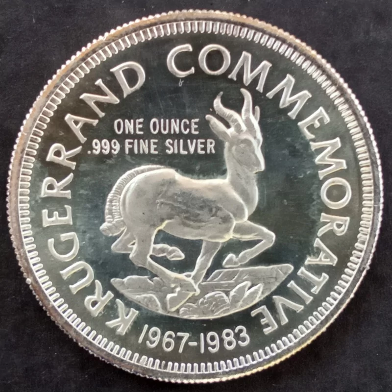 1983 1 Oz South African Krugerrand Type2 Reverse 1983 1 Oz South African Krugerrand Type2 Reverse
