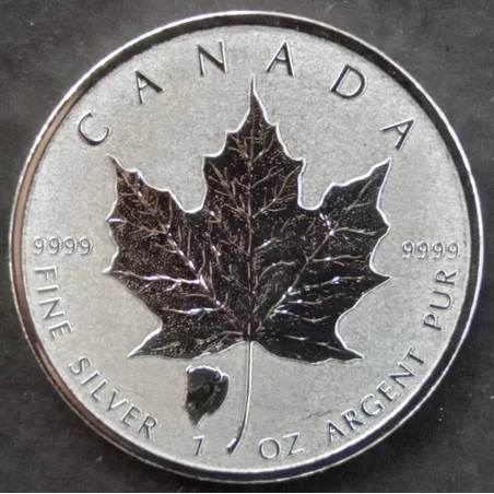 2018 1 Oz Canada Maple Leaf Bison Privy Reverse