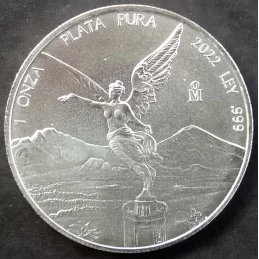 1992 1 Oz Mexican Libertad Silver Bullion Coin