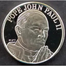 2003 1 Oz Highland Mint Pope John Paul II 25th Anniversary Obverse 2003 1 Oz Highland Mint Pope John Paul II 25th Anniversary Obverse