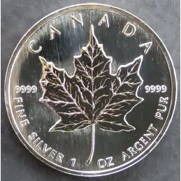 1993 1 Oz Canada Maple Leaf Reverse 1993 1 Oz Canada Maple Leaf Reverse