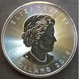 2019 1 Oz Canada Maple Leaf Obverse 2019 1 Oz Canada Maple Leaf Obverse