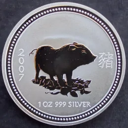 2007 1 Oz Australian Lunar Series 1 [Pig] Reverse