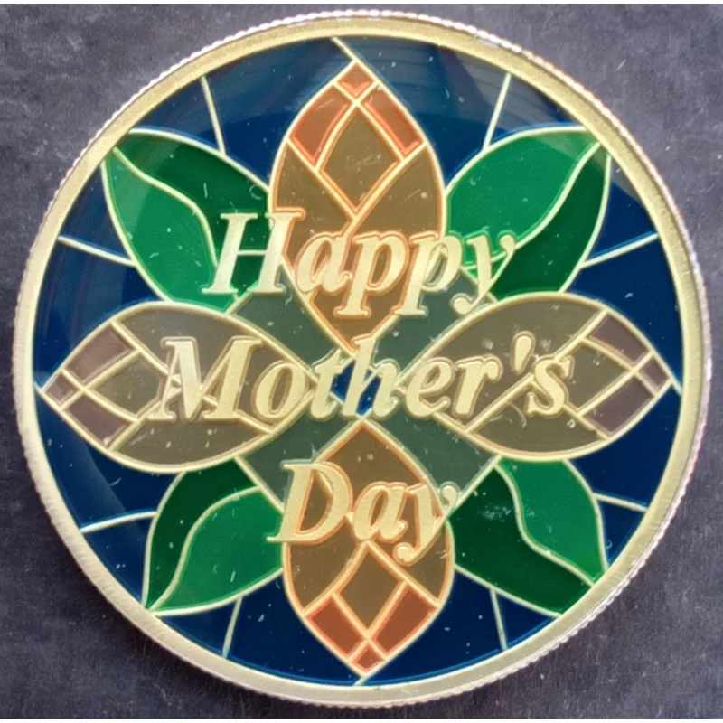 1 Oz SilverTowne Enameled Mother's Day Obverse 1 Oz SilverTowne Enameled Mother's Day Obverse