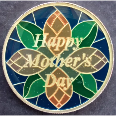 1 Oz SilverTowne Enameled Mother's Day Obverse