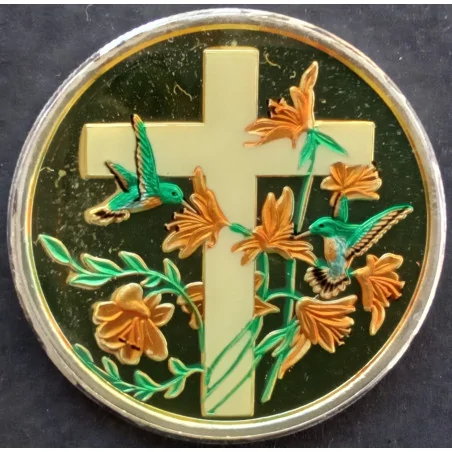 1 Oz SilverTowne Enameled Easter Obverse