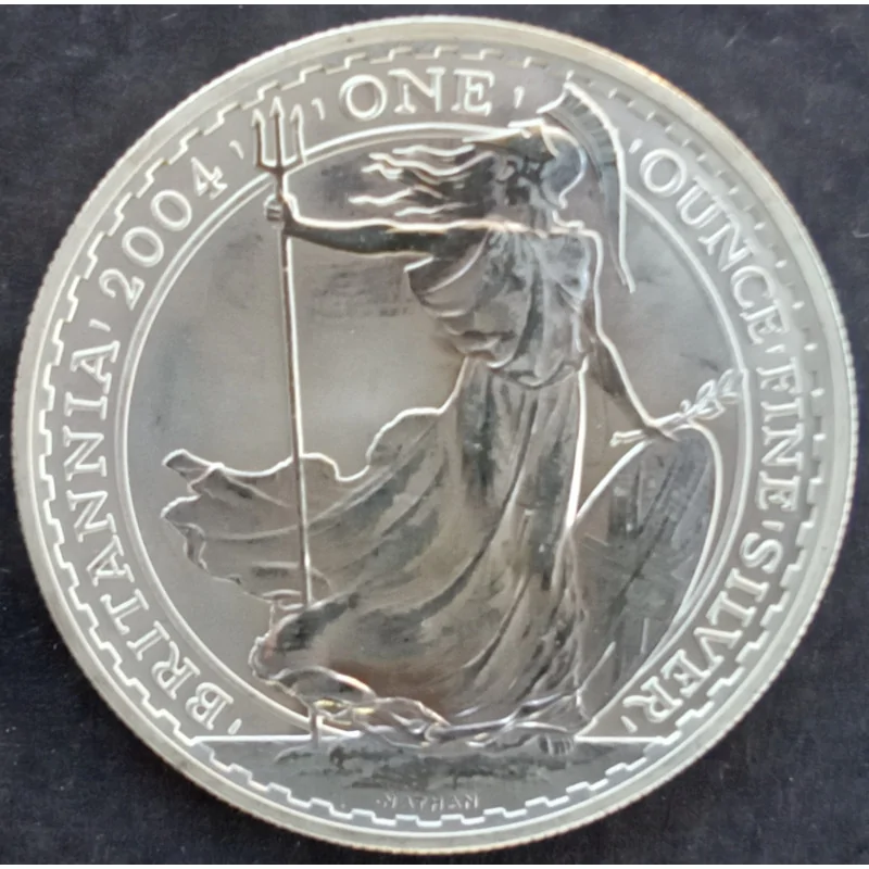 2004 1 Oz Great Britain Britannia Silver Bullion Coin 2004 1 Oz Great Britain Britannia Silver Bullion Coin