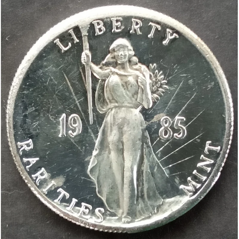 1985 1 Oz Rarities Mint Liberty Replica Obverse 1985 1 Oz Rarities Mint Liberty Replica Obverse