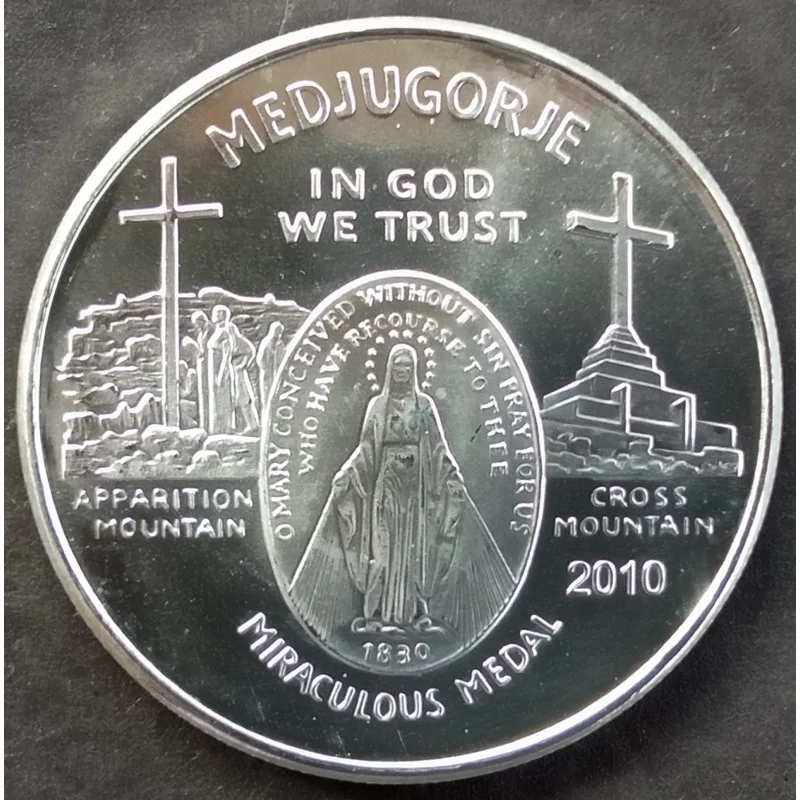 2010 1 Oz Medjugorje Queen of Peace Obverse 2010 1 Oz Medjugorje Queen of Peace Obverse