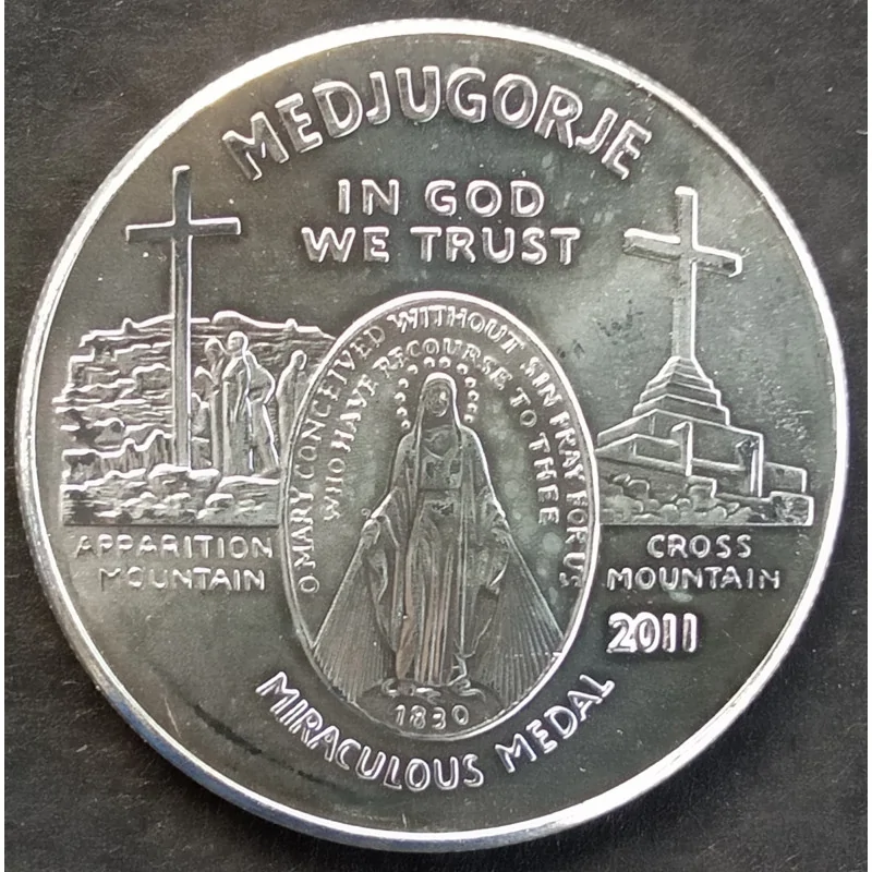 2011 1 Oz Medjugorje Queen of Peace Obverse 2011 1 Oz Medjugorje Queen of Peace Obverse