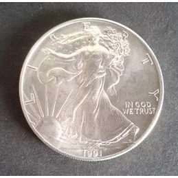 1991 1 Oz American Silver Eagle Obverse
