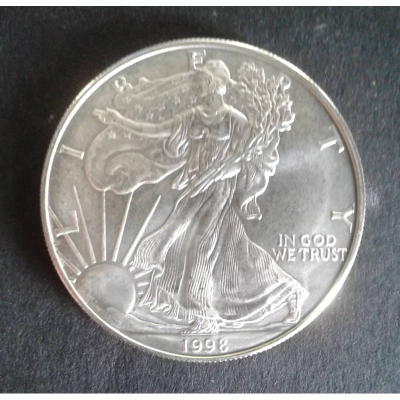 1998 1 Oz American Silver Eagle Silver Bullion Coin