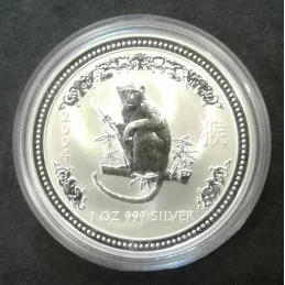 2004 1 Oz Australian Lunar Series 1 [Monkey] Obverse